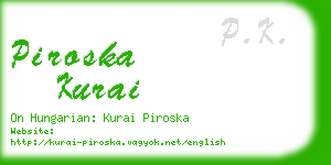 piroska kurai business card